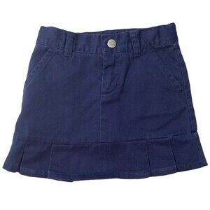 Gymboree Uniform Skort Skirt Navy All Around Pleat Design Adjustable Waist